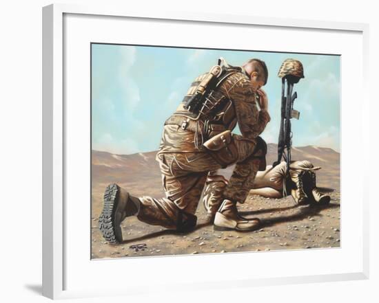 Soldier’s Cross-Geno Peoples-Framed Giclee Print