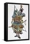 Soldier: Samurai-Totoya Hokkei-Framed Stretched Canvas