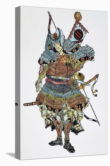 Soldier: Samurai-Totoya Hokkei-Stretched Canvas