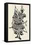 Soldier: Samurai-Totoya Hokkei-Framed Stretched Canvas