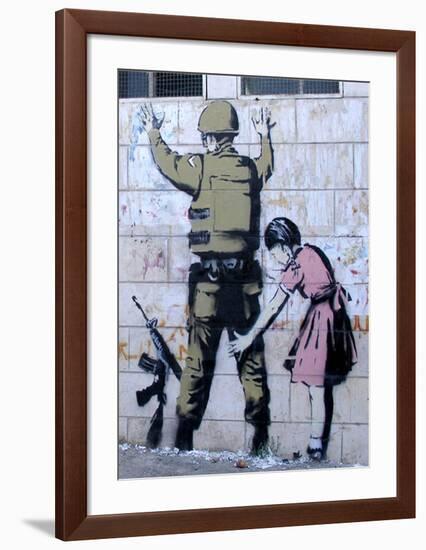 Soldier Searched by a Girl-Banksy-Framed Giclee Print