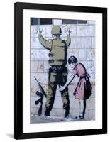 Soldier Searched by a Girl-Banksy-Framed Giclee Print