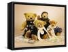 Soldier Teddy Bears "Albert", "Jack", "Harrison" and "Thomas"-null-Framed Stretched Canvas