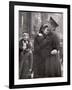 Soldier Tenderly Kissing His Girlfriend's Forehead as She Embraces Him While Saying Goodbye-Alfred Eisenstaedt-Framed Photographic Print