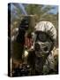 Soldier Wears Protective Outfit and Gas Mask Against Possible Gulf Iraqi Biological Weapon Attack-Dennis Brack-Stretched Canvas