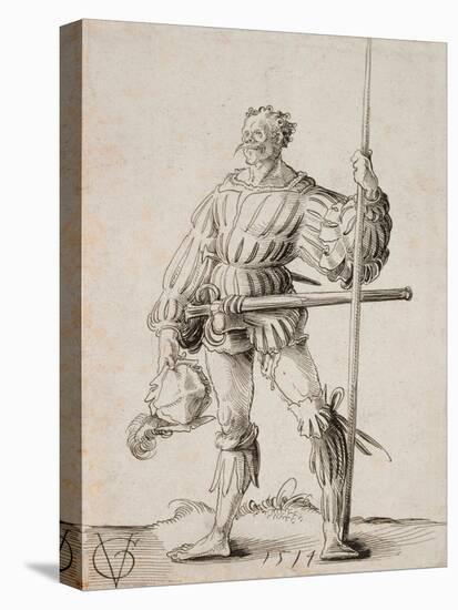 Soldier with a Lance, 1514-Urs Graf-Stretched Canvas