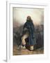 Soldier with a Spade, 1834 watercolor-Joseph-Louis-Hippolyte Bellange-Framed Giclee Print