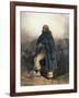 Soldier with a Spade, 1834 watercolor-Joseph-Louis-Hippolyte Bellange-Framed Giclee Print