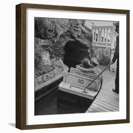 Soldier with Girl at an Amusement Park-Wallace Kirkland-Framed Photographic Print