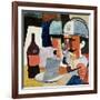 Soldier with Pipe and Bottle-Roger de La Fresnaye-Framed Giclee Print