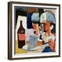 Soldier with Pipe and Bottle-Roger de La Fresnaye-Framed Giclee Print