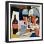 Soldier with Pipe and Bottle-Roger de La Fresnaye-Framed Giclee Print