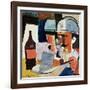 Soldier with Pipe and Bottle-Roger de La Fresnaye-Framed Giclee Print