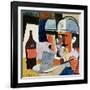 Soldier with Pipe and Bottle-Roger de La Fresnaye-Framed Giclee Print