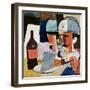 Soldier with Pipe and Bottle-Roger de La Fresnaye-Framed Giclee Print