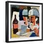 Soldier with Pipe and Bottle-Roger de La Fresnaye-Framed Giclee Print