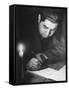 Soldier Writing in a Diary-George Strock-Framed Stretched Canvas