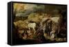 Soldiers Ambush a Cart and Passengers, Between 1600-1647-Sebastian Vrancx-Framed Stretched Canvas