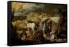 Soldiers Ambush a Cart and Passengers, Between 1600-1647-Sebastian Vrancx-Framed Stretched Canvas