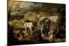 Soldiers Ambush a Cart and Passengers, Between 1600-1647-Sebastian Vrancx-Mounted Giclee Print