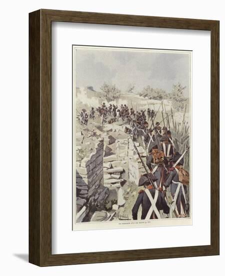 Soldiers Among the Ruins of Nicopolis-Felicien Baron De Myrbach-rheinfeld-Framed Giclee Print