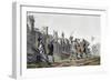 Soldiers and artillery of the 15th century besieging a walled town, 19th century-Unknown-Framed Giclee Print