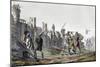 Soldiers and artillery of the 15th century besieging a walled town, 19th century-Unknown-Mounted Giclee Print