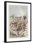 Soldiers and Civilians Building a Barricade-Felicien Baron De Myrbach-rheinfeld-Framed Giclee Print