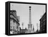 Soldiers and Sailors Monument during Construction in Indianapolis-null-Framed Stretched Canvas