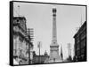 Soldiers and Sailors Monument during Construction in Indianapolis-null-Framed Stretched Canvas