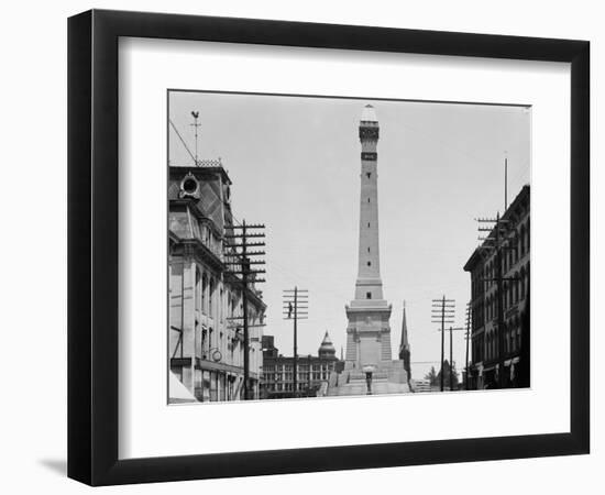 Soldiers and Sailors Monument during Construction in Indianapolis-null-Framed Photographic Print