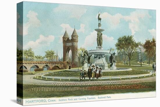 Soldiers Arch, Corning Fountain, Hartford, Connecticut-null-Stretched Canvas