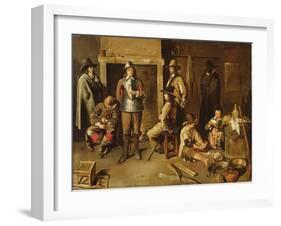 Soldiers at Rest in an Inn-Jean Michelin-Framed Giclee Print