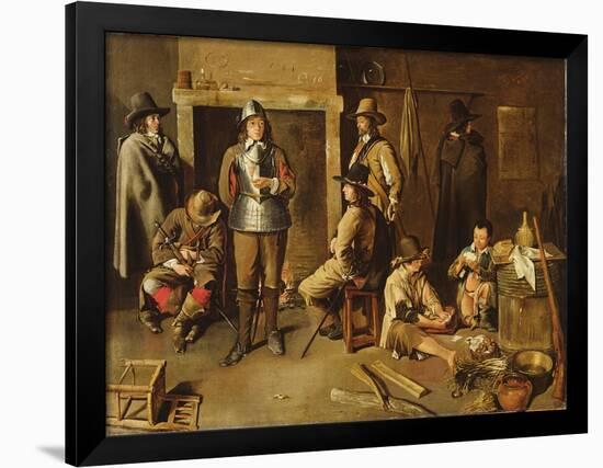 Soldiers at Rest in an Inn-Jean Michelin-Framed Giclee Print