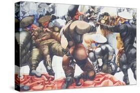 Soldiers at Rye-Edward Burra-Stretched Canvas