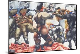 Soldiers at Rye-Edward Burra-Mounted Giclee Print