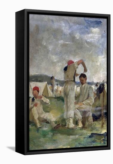 Soldiers at the Camp (Soldati Al Campo)-Demetrio Cosola-Framed Stretched Canvas