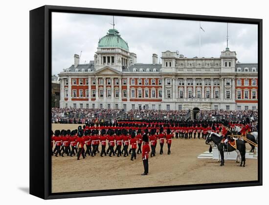 Soldiers at Trooping Colour 2012, Birthday Parade of Queen, Horse Guards, London, England-Hans Peter Merten-Framed Stretched Canvas