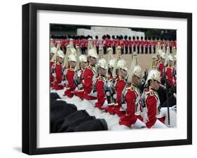 Soldiers at Trooping Colour 2012, Queen's Birthday Parade, Horse Guards, Whitehall, London, England-Hans Peter Merten-Framed Photographic Print