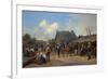 Soldiers Bivouacking in a Village, 1843 (Oil on Canvas)-Adolphe Ladurner-Framed Giclee Print