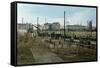 Soldiers Building Berlin Wall-null-Framed Stretched Canvas