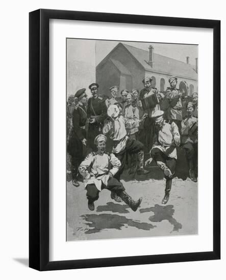 Soldiers Dancing in Barracks-Frederic De Haenen-Framed Giclee Print