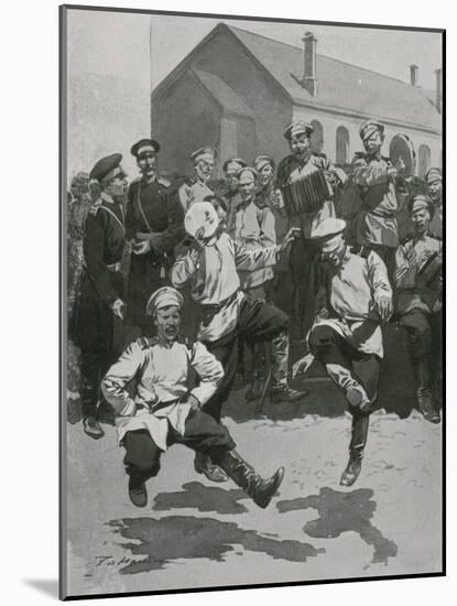 Soldiers Dancing in Barracks-Frederic De Haenen-Mounted Giclee Print