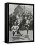 Soldiers Dancing in Barracks-Frederic De Haenen-Framed Stretched Canvas