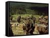 Soldiers Descend the Side of Hill 742, Five Miles Northwest of Dak To, Vietnam-Stocktrek Images-Framed Stretched Canvas