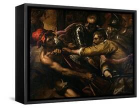 Soldiers Disputing Clothes-Jacopo Palma-Framed Stretched Canvas