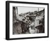 Soldiers Eating in an Advanced Post in the Champagne Region, 1916-Jacques Moreau-Framed Photographic Print