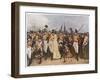 Soldiers Embarking for the Napoleonic Wars: The Girl I Left Behind Me-Charles Green-Framed Art Print