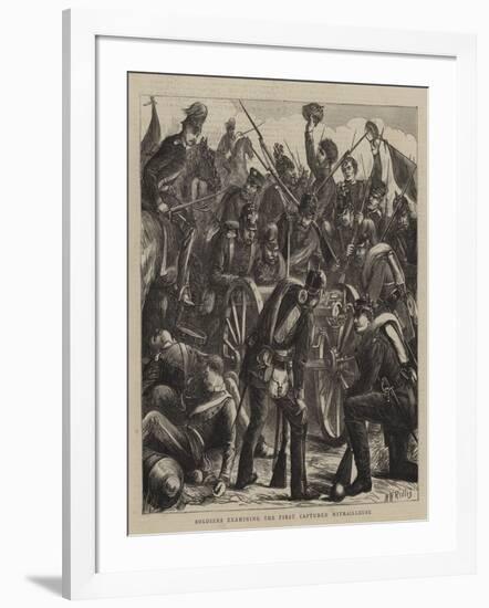 Soldiers Examining the First Captured Mitrailleuse-Matthew White Ridley-Framed Giclee Print