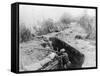 Soldiers Fighting from the Trenches-null-Framed Stretched Canvas